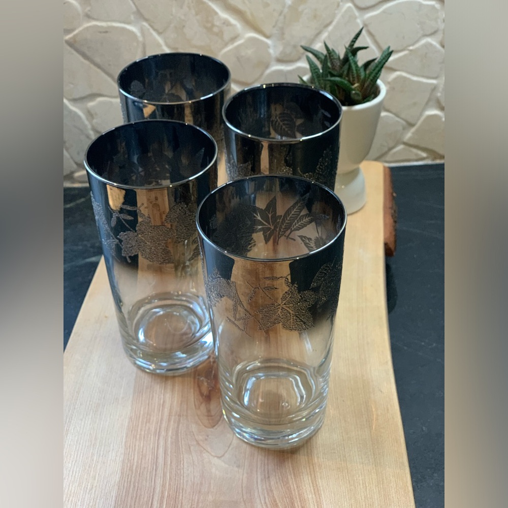 VITREON QUEEN’S LUSTREWARE | Set of 4 | Vintage Highball Glasses